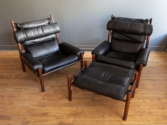 Arne Norell Inca Chairs with Ottoman