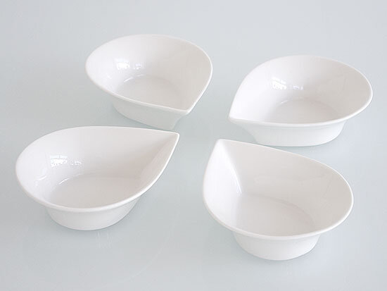 Teardrop Porcelain Appetizer Bowls