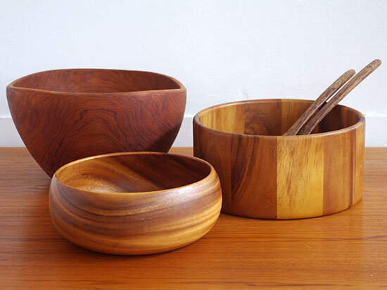 Assorted Wood Salad Bowls