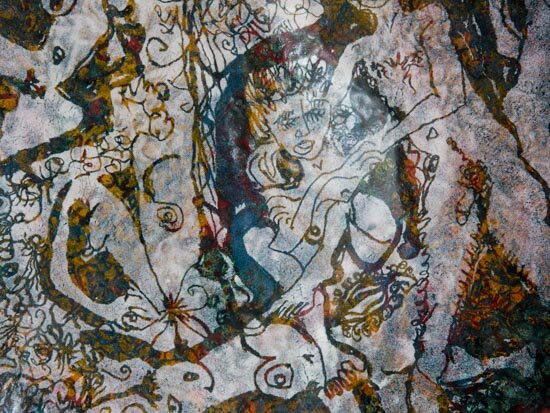 Large Enamel on Copper Studio Platter