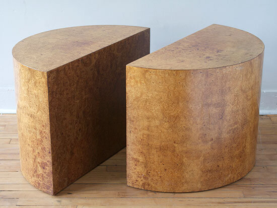 Intrex Burled Veneer Side Tables