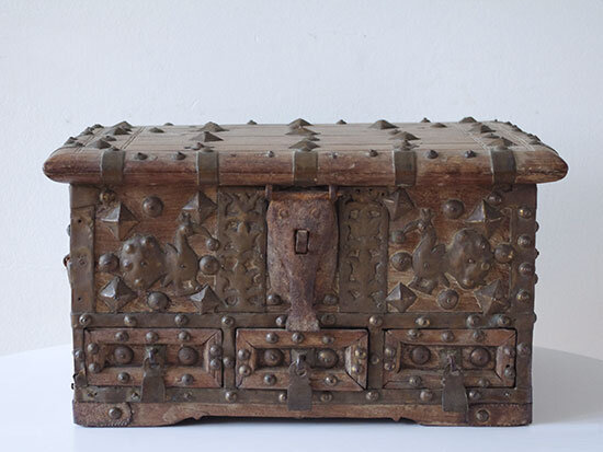 Antique Wood Box from India