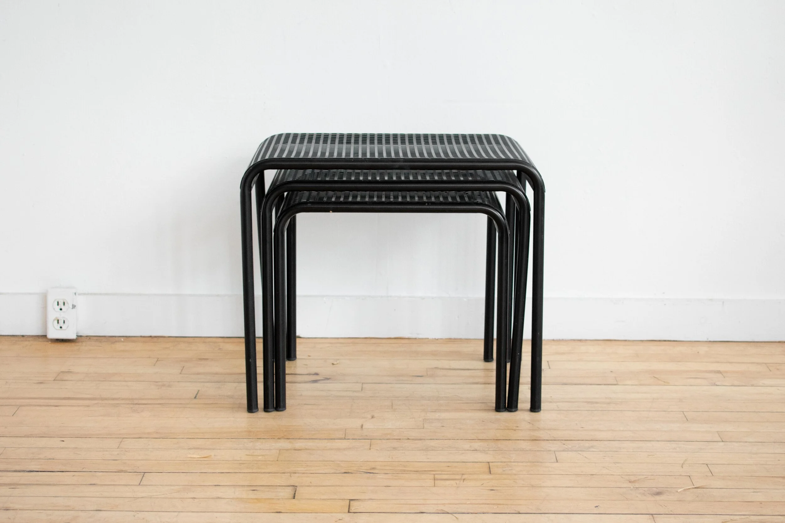 Memphis Style Black Metal Nesting Tables — RESIDE