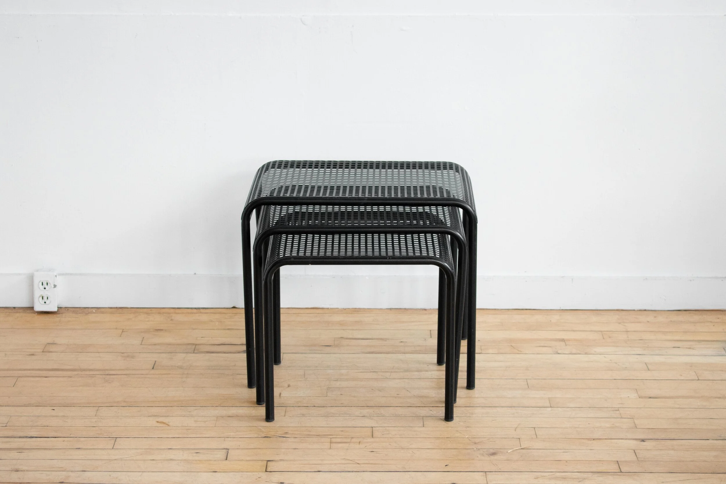 Memphis Style Black Metal Nesting Tables — RESIDE