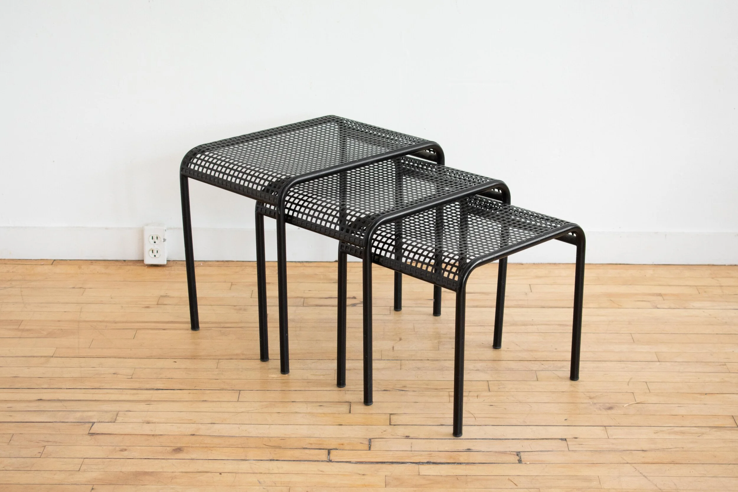 Memphis Style Black Metal Nesting Tables — RESIDE