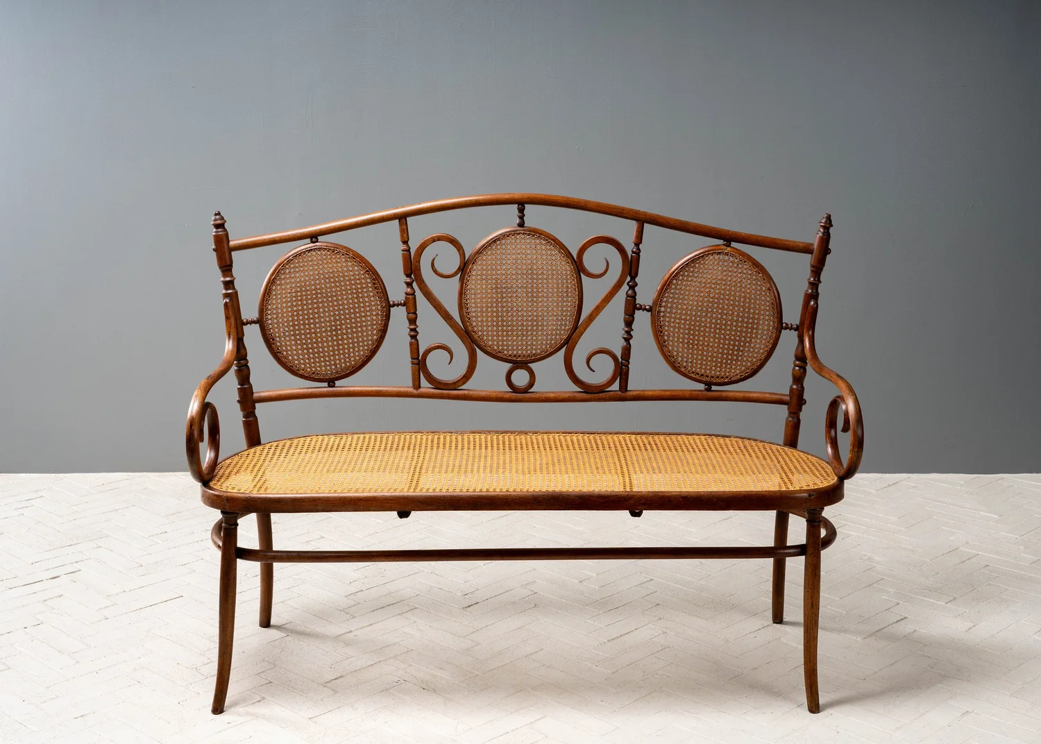Antique Austrian Bentwood Settee — RESIDE