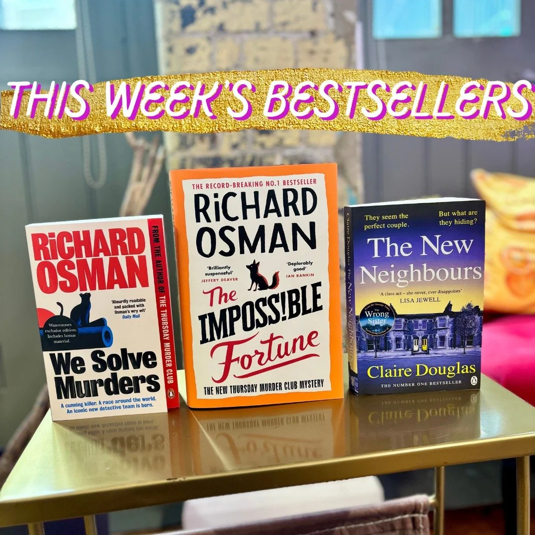 THE IMPOSSIBLE FORTUNE by Richard Osman is #1 for a second week in the Sunday Times hardback chart. WE SOLVE MURDERS and THE NEW NEIGHBOURS are also in this week&rsquo;s paperback bestseller chart, at #11 and #15 respectively. Congratulations @claire