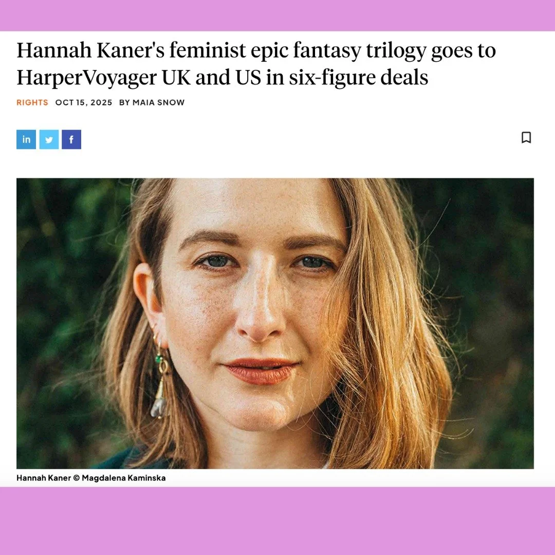We&rsquo;re thrilled that @hanfrankan&rsquo;s new feminist epic fantasy trilogy has been acquired by HarperVoyager in six-figure deals in the UK and US! 🐍 👑 🦢

https://www.mushens-entertainment.com/news/ovdglpmvhmq4a70n7z1f8f5xoolcx9