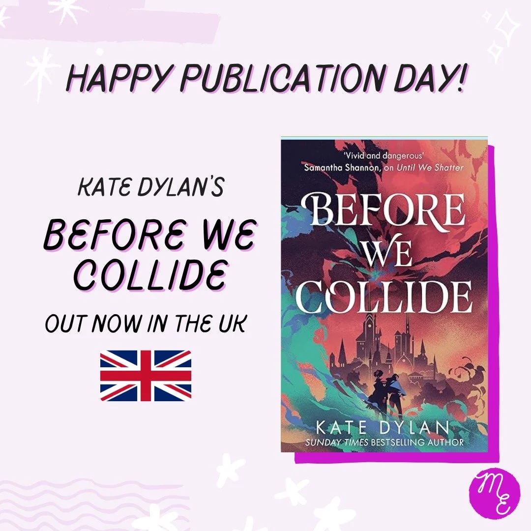 Happy publication day to @thekatedylan and her brand new fantasy novel, BEFORE WE COLLIDE! 🥳