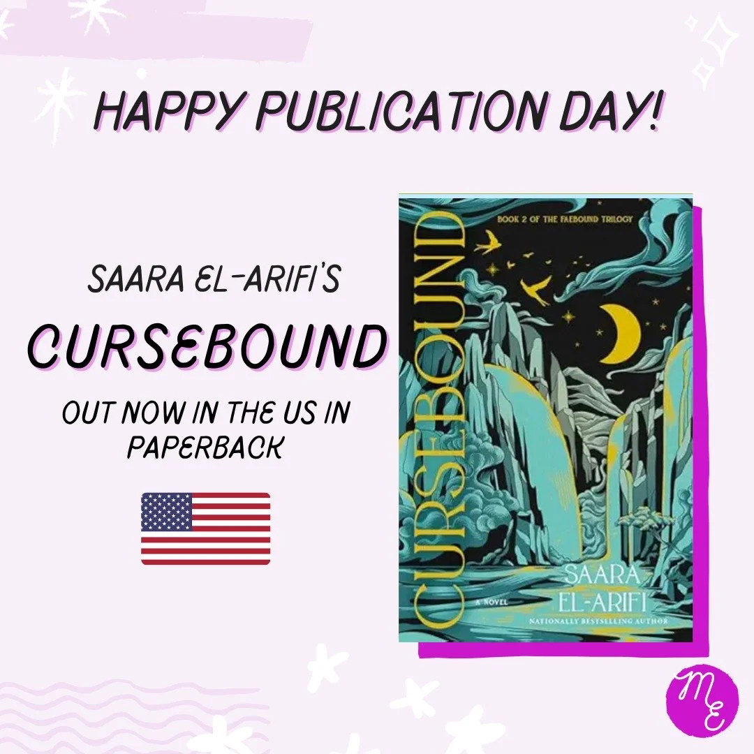 Happy US paperback publication day to @saaraelarifi and the second book in her bestselling Faebound trilogy, CURSEBOUND! 🎉