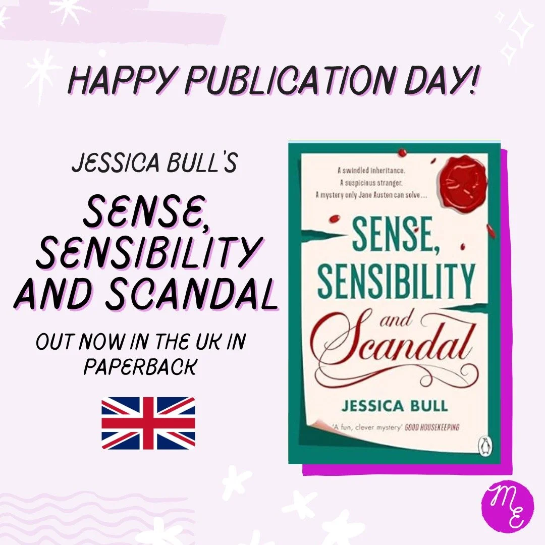 Happy paperback publication day to @jessicabullnovelist and her new cosy mystery, SENSE, SENSIBILITY AND SCANDAL! 🔍