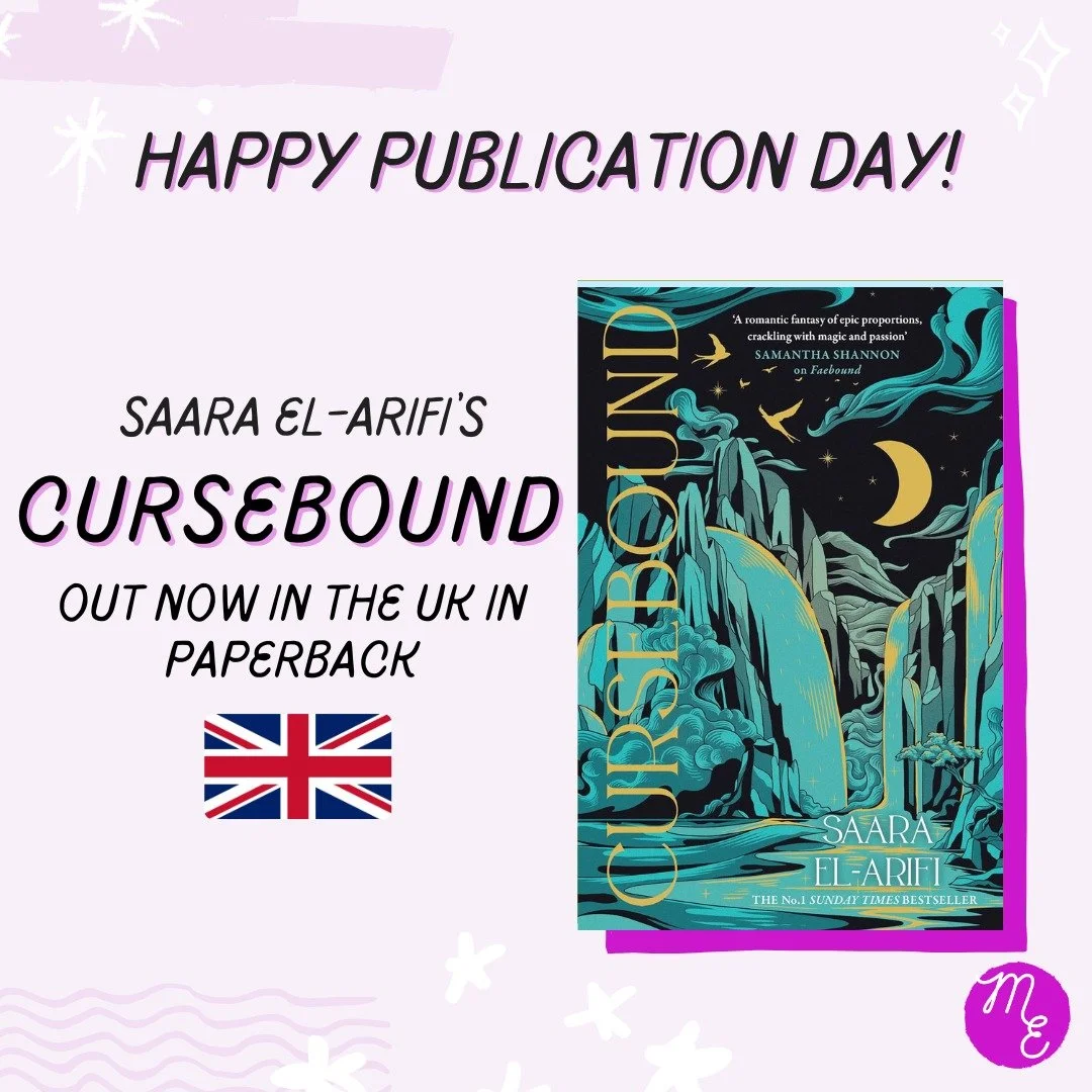 @saaraelarifi's CURSEBOUND is now out in paperback in the UK - congratulations, Saara! ✨