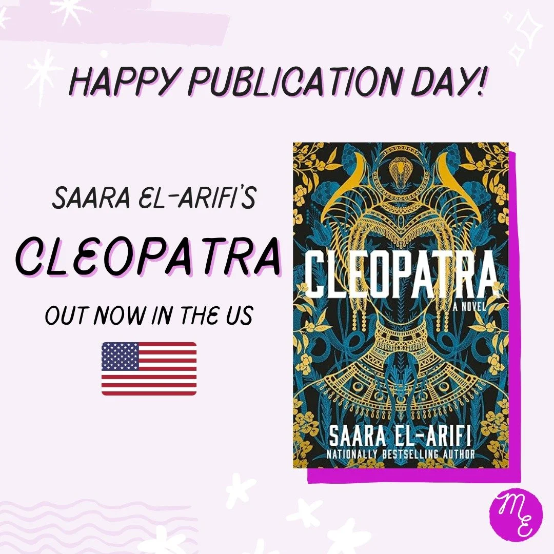 Happy US publication day to @saaraelarifi and her brand new historical epic, CLEOPATRA! 🥳
