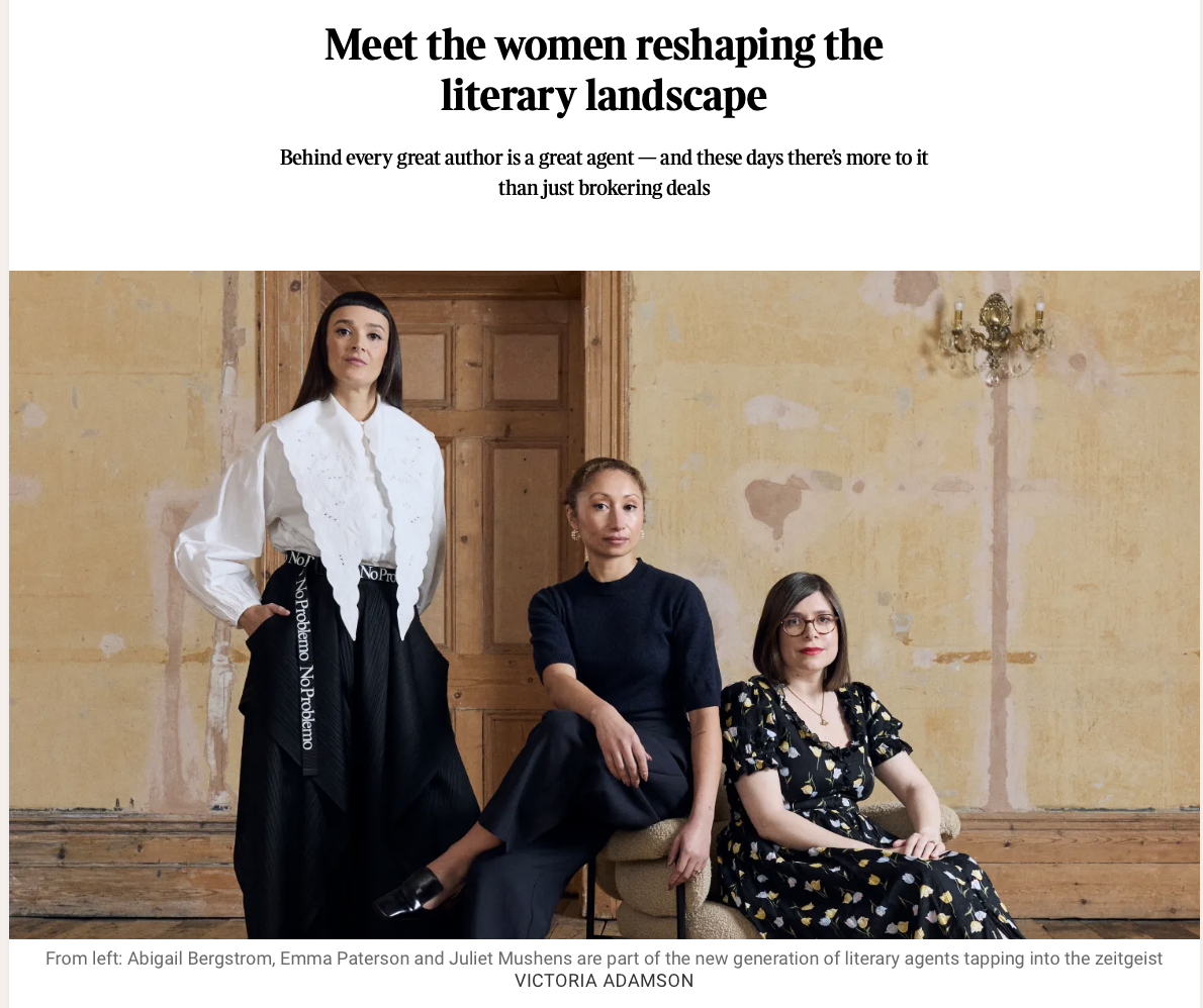 Juliet Mushens and ‘the women reshaping the literary landscape’ feature in The Times