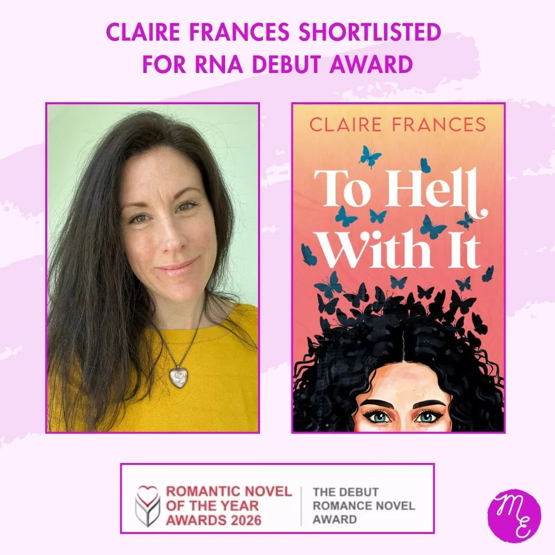 We&rsquo;re delighted for Claire Frances who has been shortlisted for the Romantic Novelists&rsquo; Association Award for debut fiction, with TO HELL WITH IT. 

The awards have a number of categories, from debut to romantasy, to thriller, to festive,