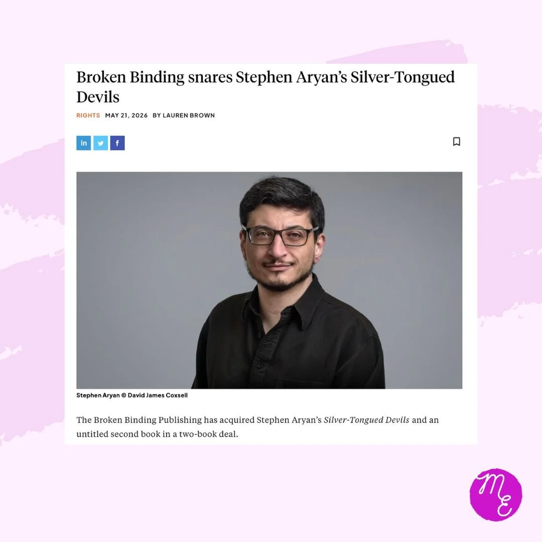 Broken Binding has acquired Stephen Aryan&rsquo;s SILVER-TONGUED DEVILS. &nbsp;&nbsp;

Publishing director Marcus Gipps acquired world English language rights for the novel (plus one other title) from Juliet Mushens at Mushens Entertainment. 

Audio 