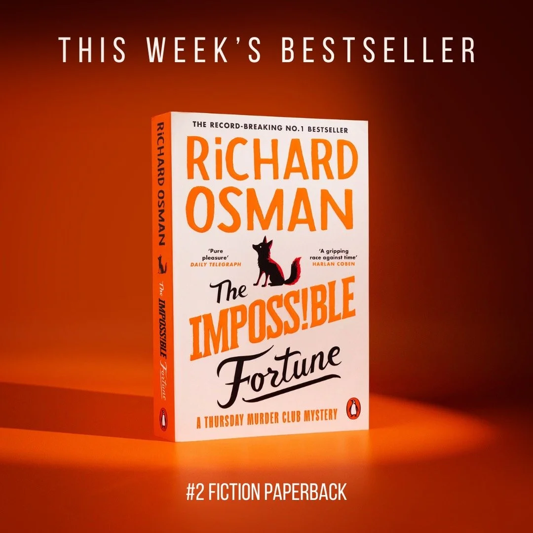 One month after publication, THE IMPOSS!BLE FORTUNE by @misterosman sits in the number two paperback slot this week 🎉