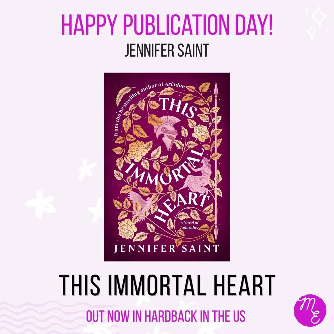 Happy publication day to @jennifer.saint.author whose fabulous THIS IMMORTAL HEART publishes today in hardcover in the US. 🎉