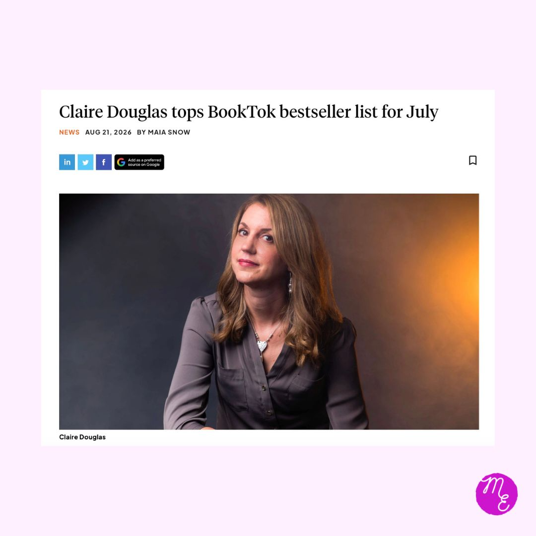 Claire Douglas tops BookTok bestseller list