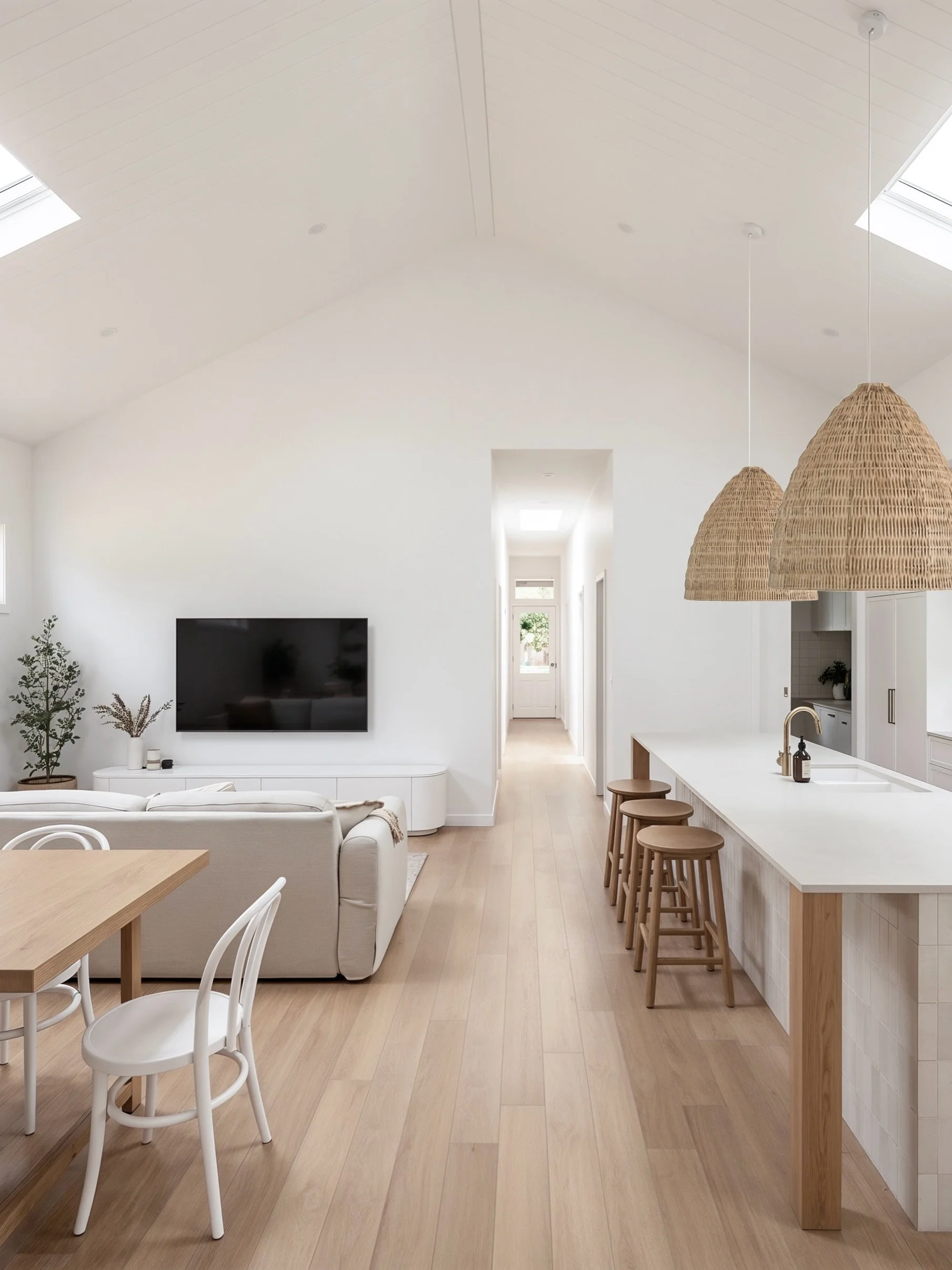 The kind of layout that just works 🤍

Open plan living will always be one of our favourite ways to design a home.

Creating spaces that feel connected, light-filled and functional while still feeling calm and inviting is something we always consider