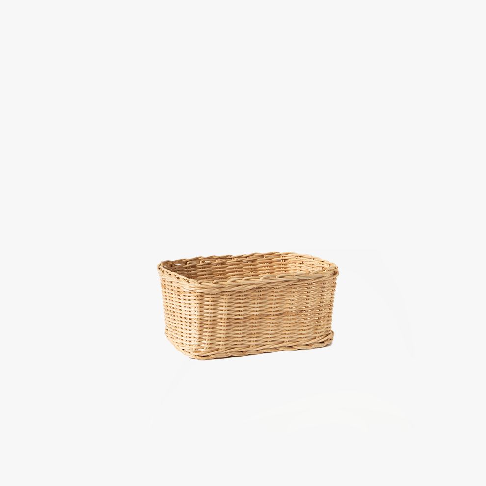 Rectangle Rattan Basket Natural - XSmall