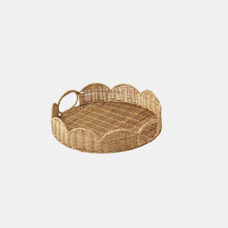 Pettine Round Rattan Tray