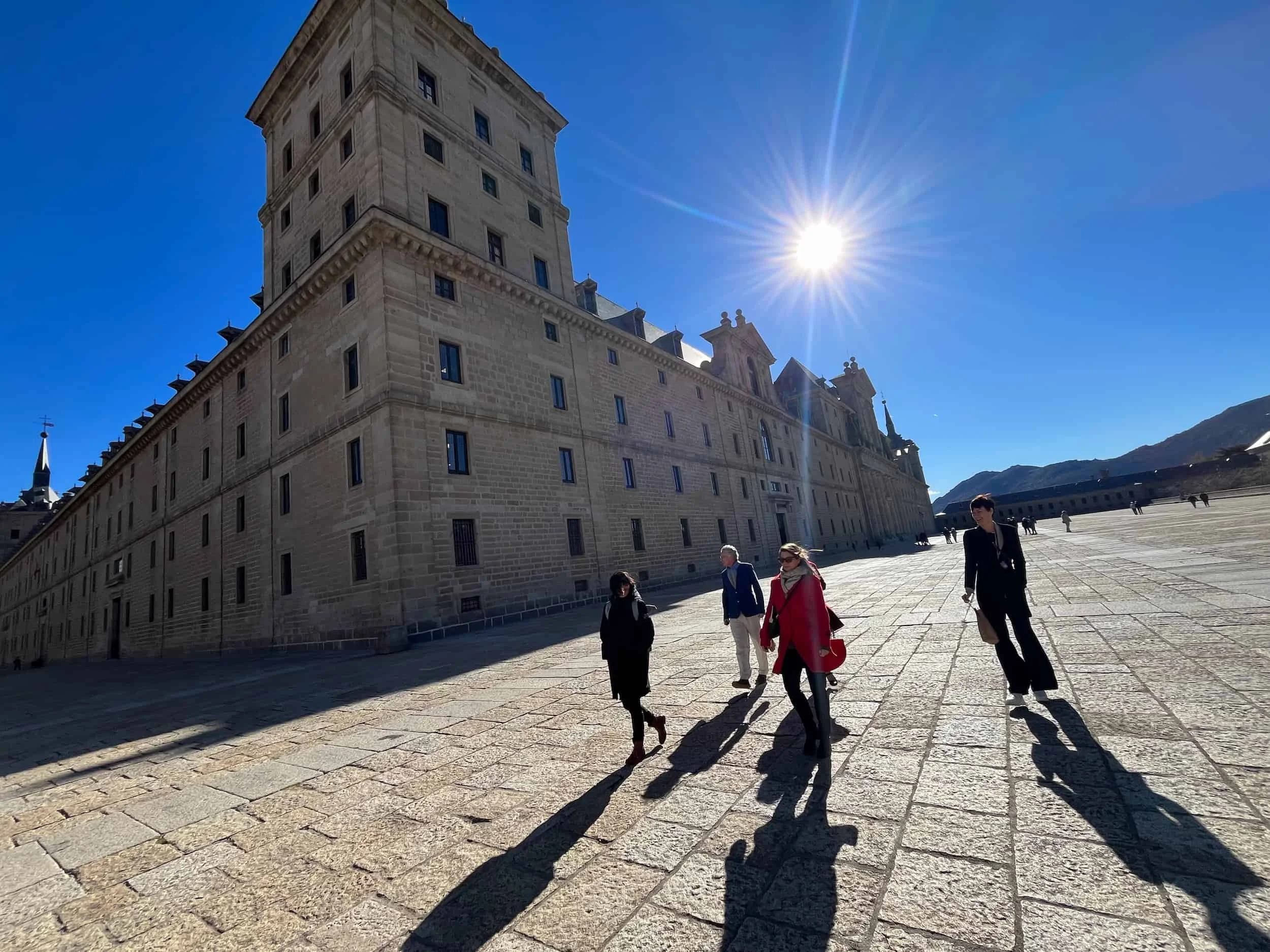 Corporate bezoek aan Real Monasterio de El Escorial in de winter