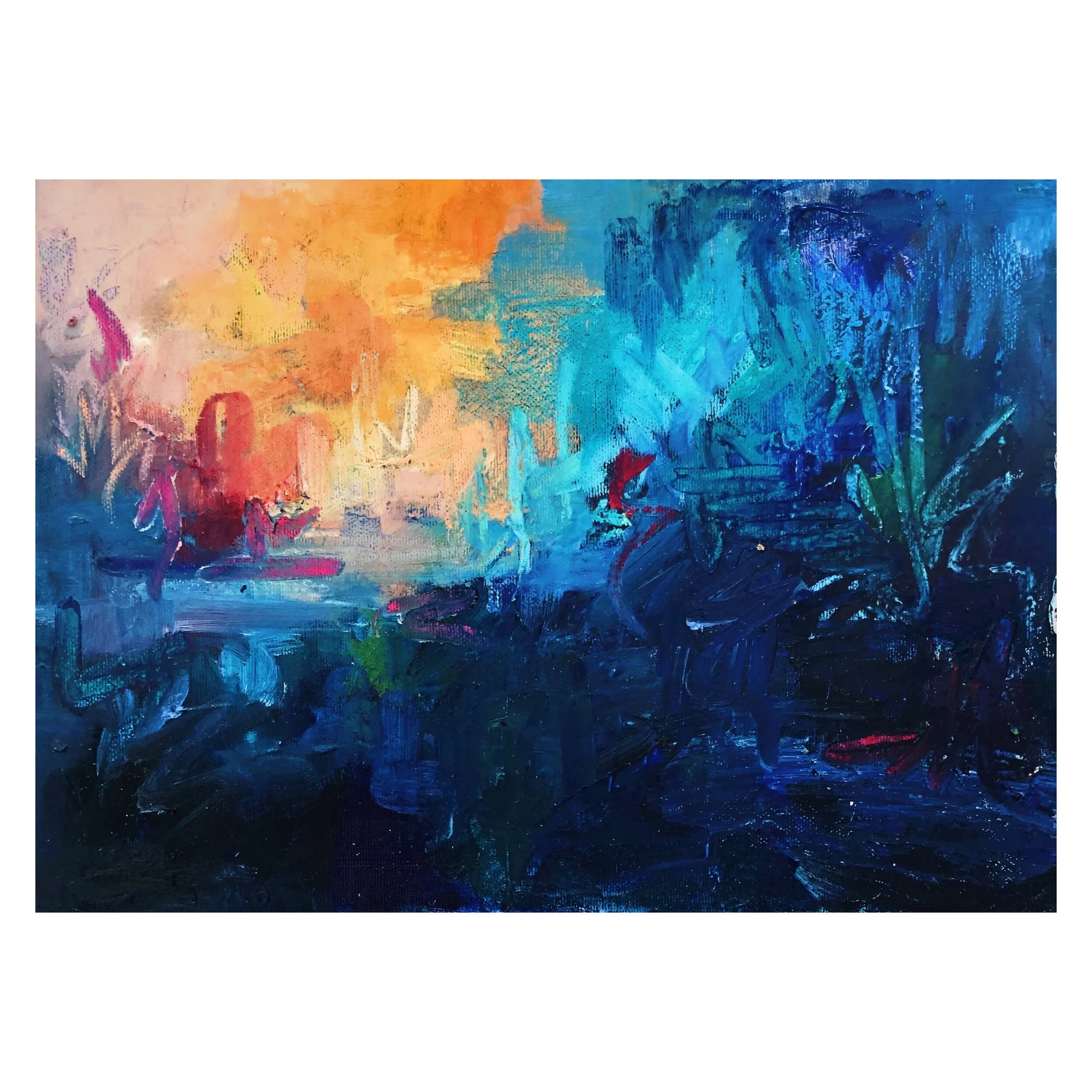 Far Away Orange // 35cm (W) x 25cm (H) // Professionally Framed // £225