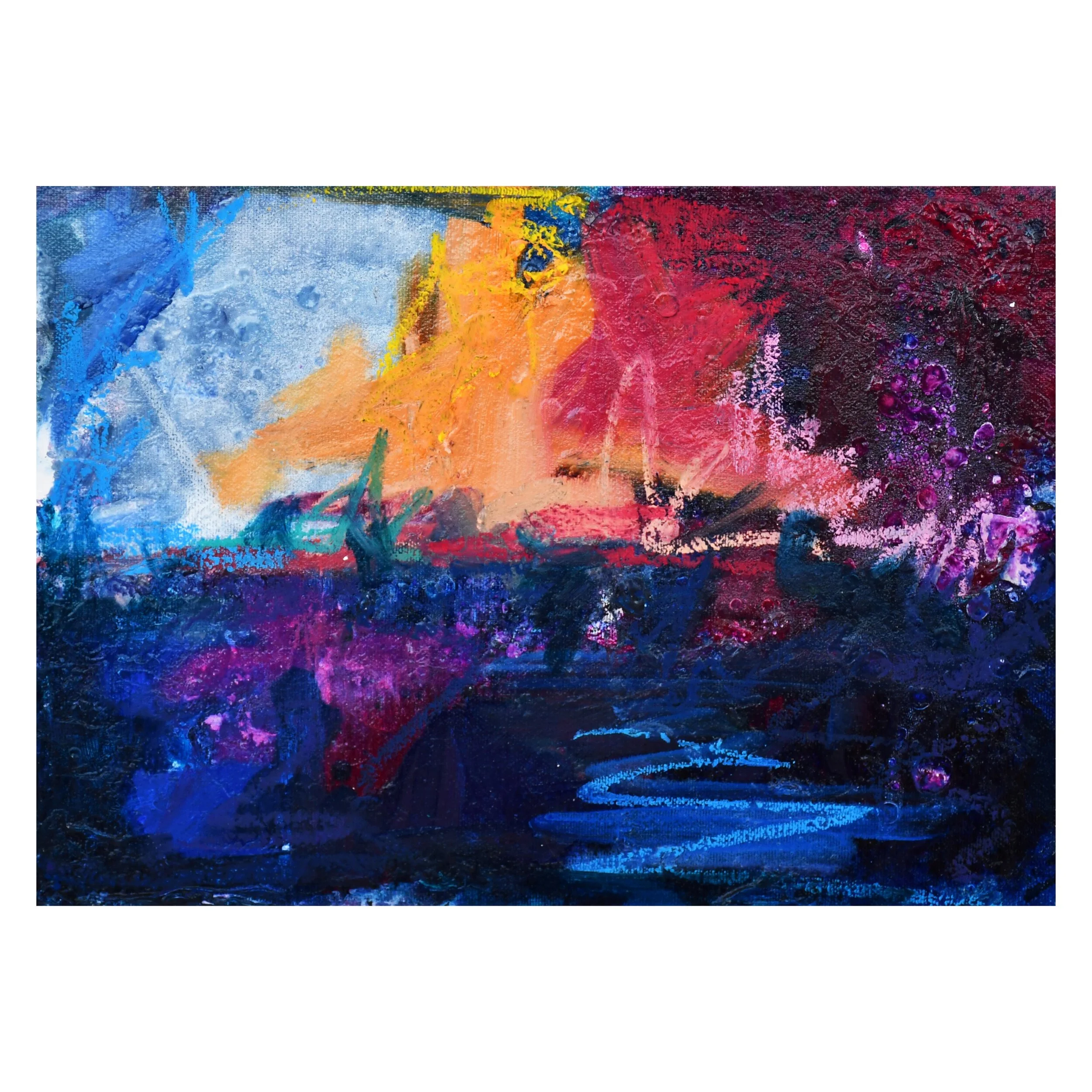 Far Away, Blue // 35cm (W) x 25cm (H) // Professionally Framed // £225