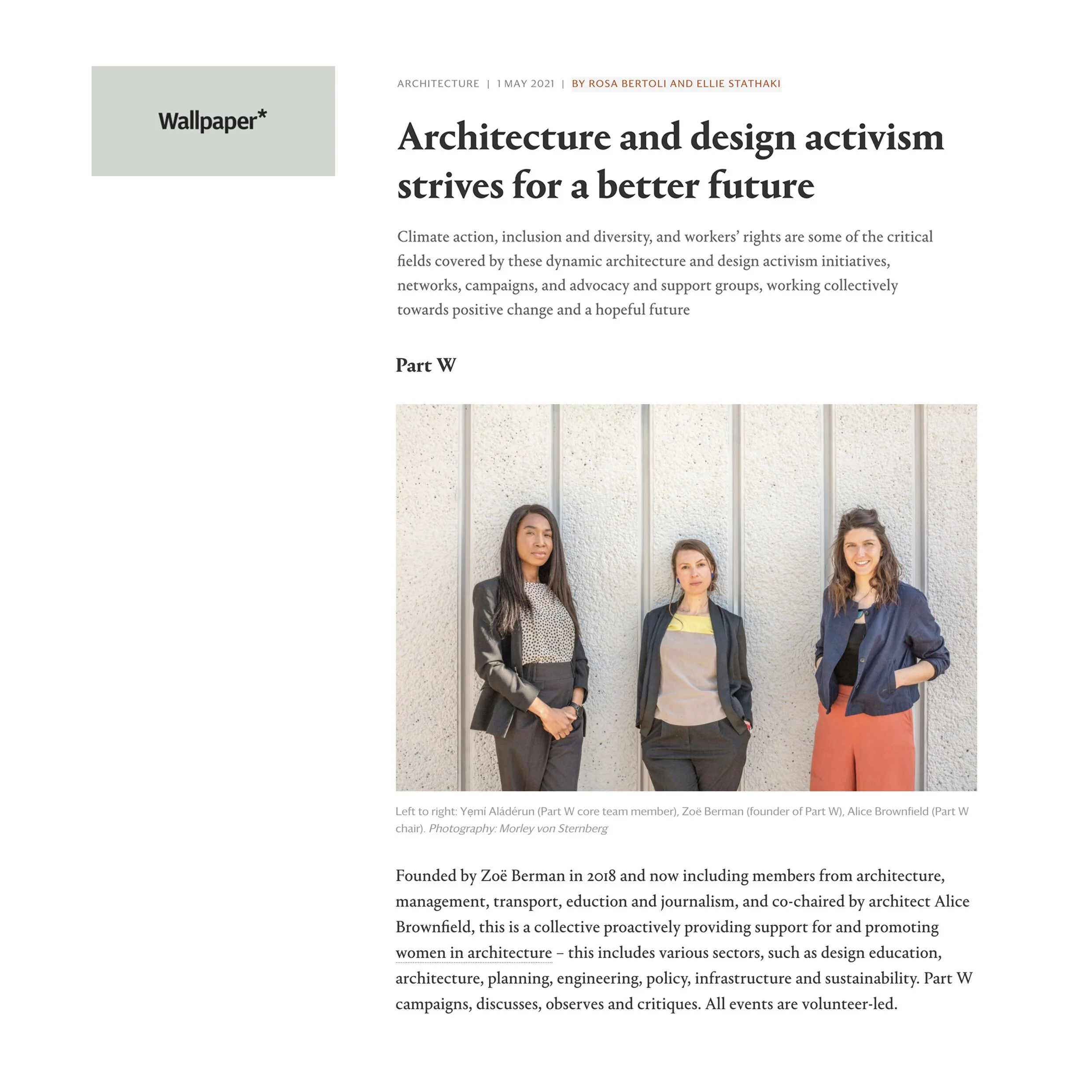 Wallpaper* Architecture and Design activism