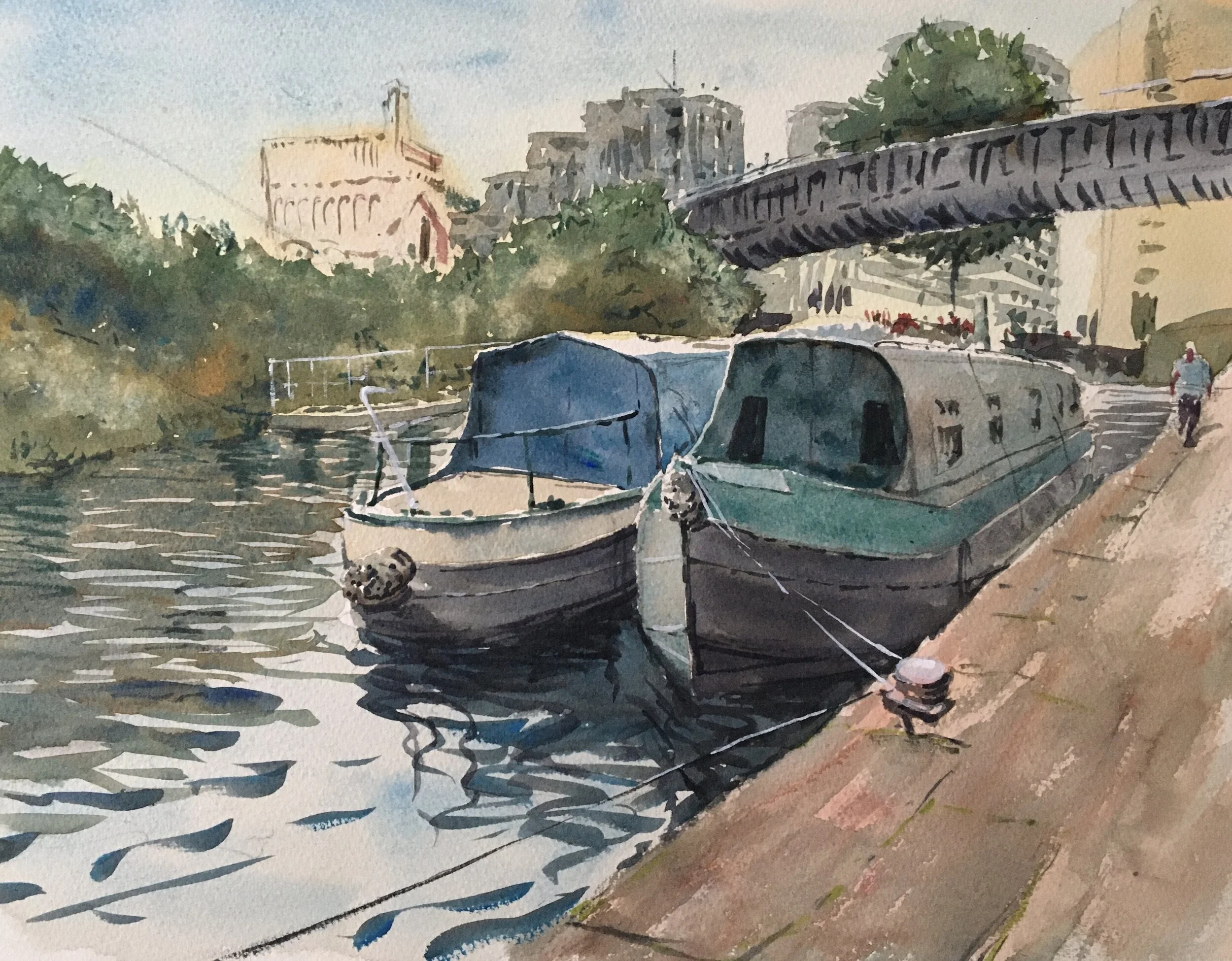 Regent’s Canal, June 2020FOR SALE. £100. 15”x11”.
