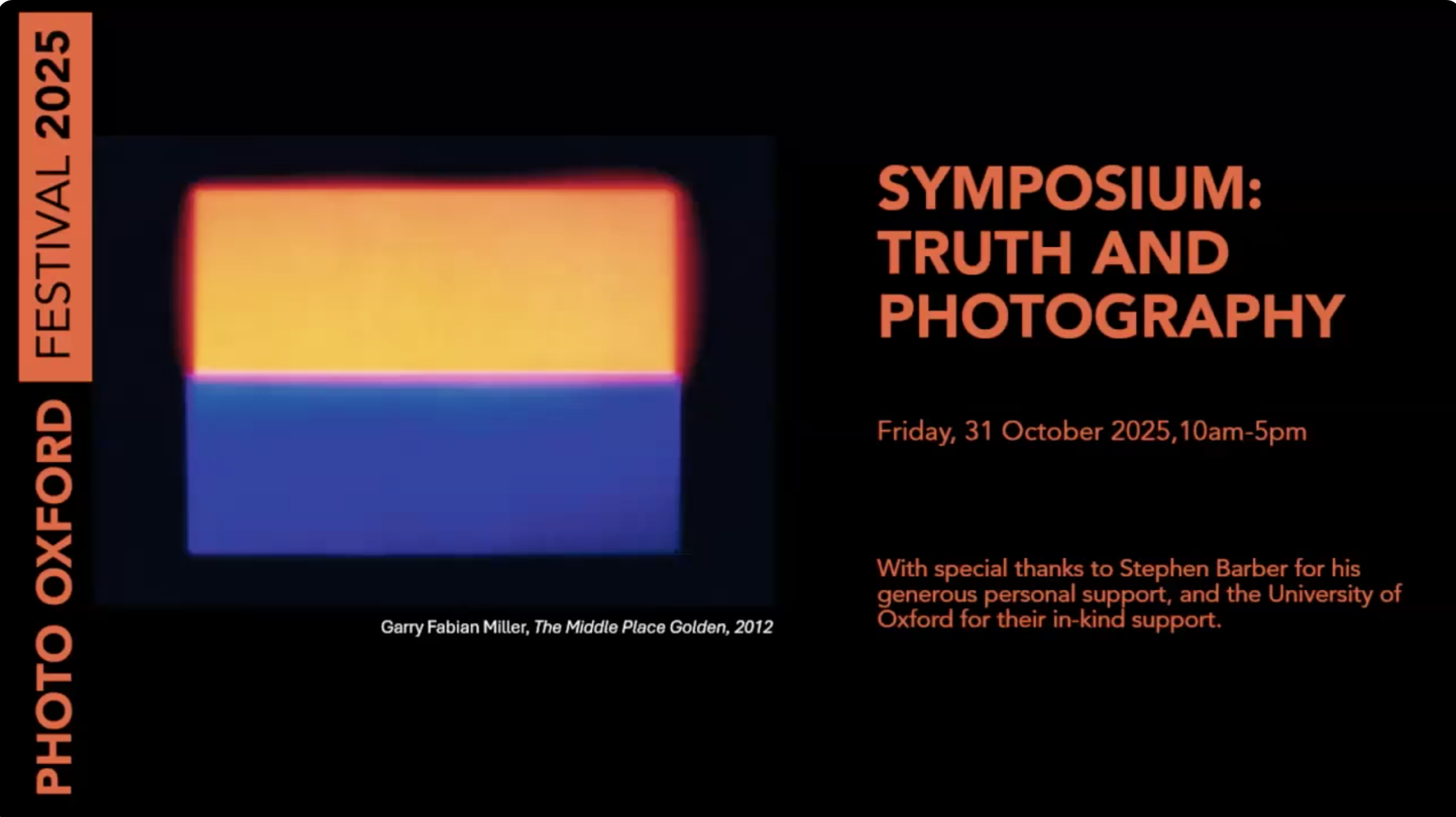 Oxford Photo Festival 2025l, Symposium a Gospel In Racial Time Lecture