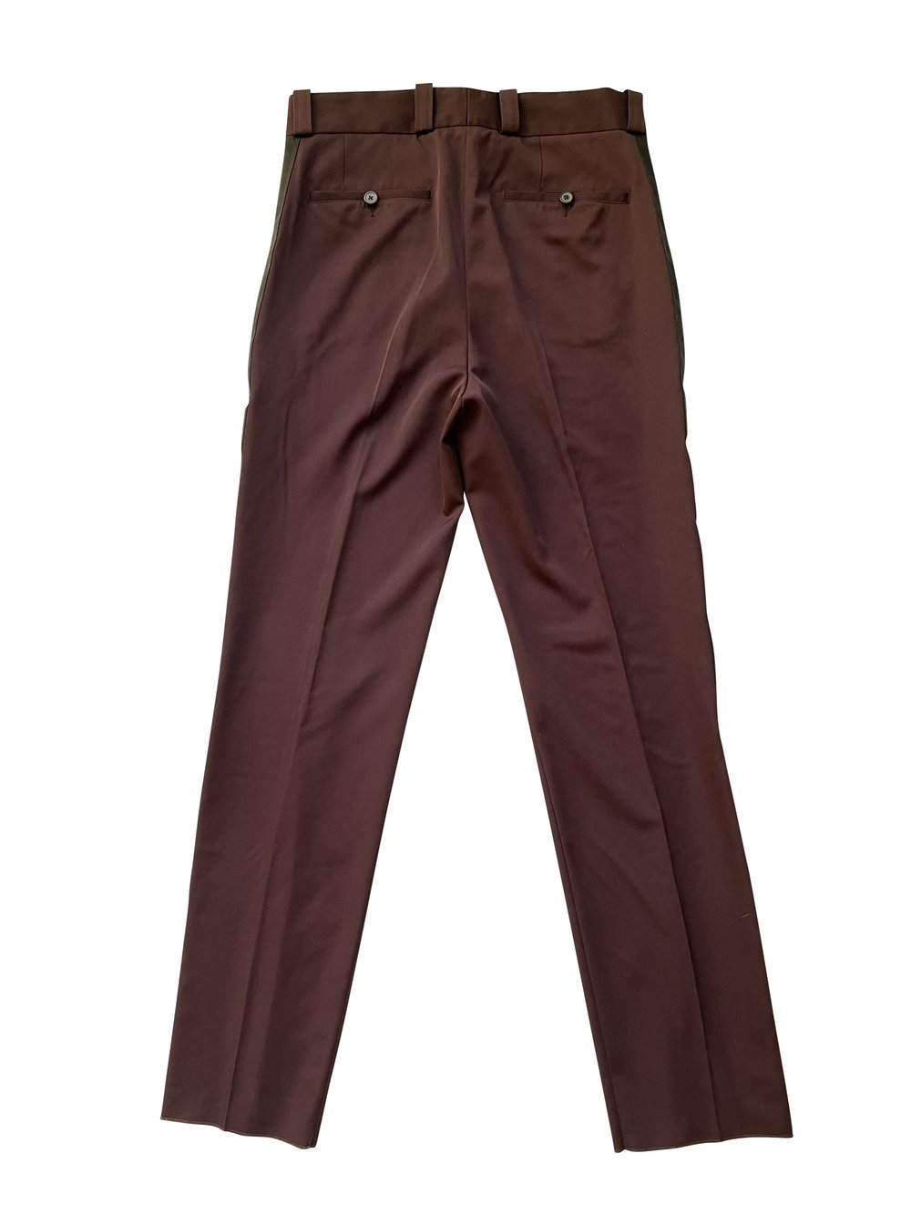 2016 Balenciaga by Demna Gvasalia striped burgundy trousers
