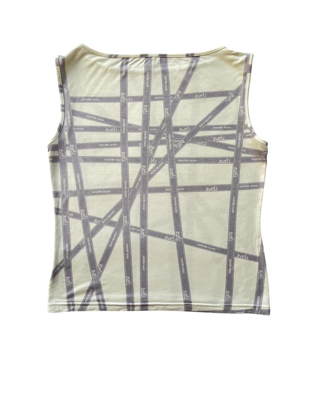 Hermès by Margiela white ribbons tank — Secundo Store