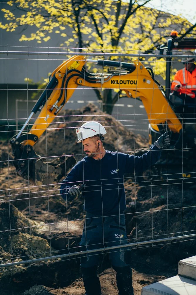  Travaux de chantier. Avec JSD et l'agence The Kub. Bordeaux, France. Avril 2023 // Construction site work. With JSD and The Kub agency. Bordeaux, France. April 2023 