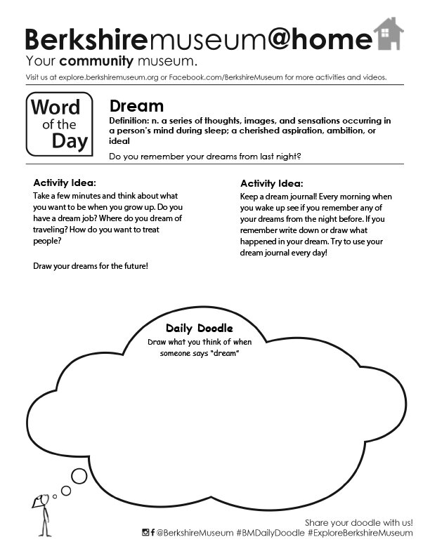 Dream Word Of The Day Activity Berkshire Museum Dream Word Of The Day Activity Berkshire Museum