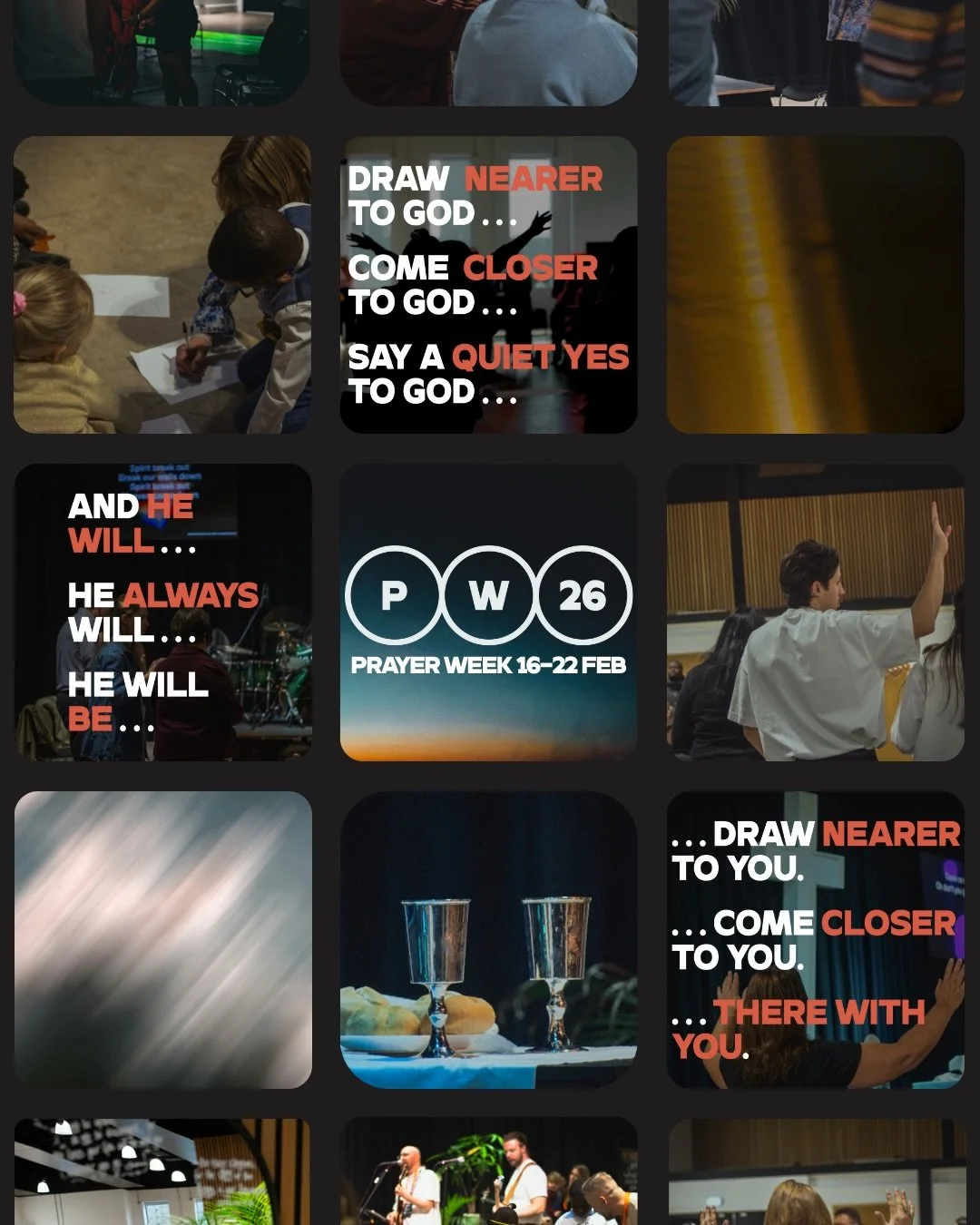 Draw near to God and He will draw near to you 🙏 

We believe God moves powerfully on the prayers of His church gathered together. Joins us throughout the week to lift up the name of Jesus and pray for His kingdom to breakthrough in our lives, our ch