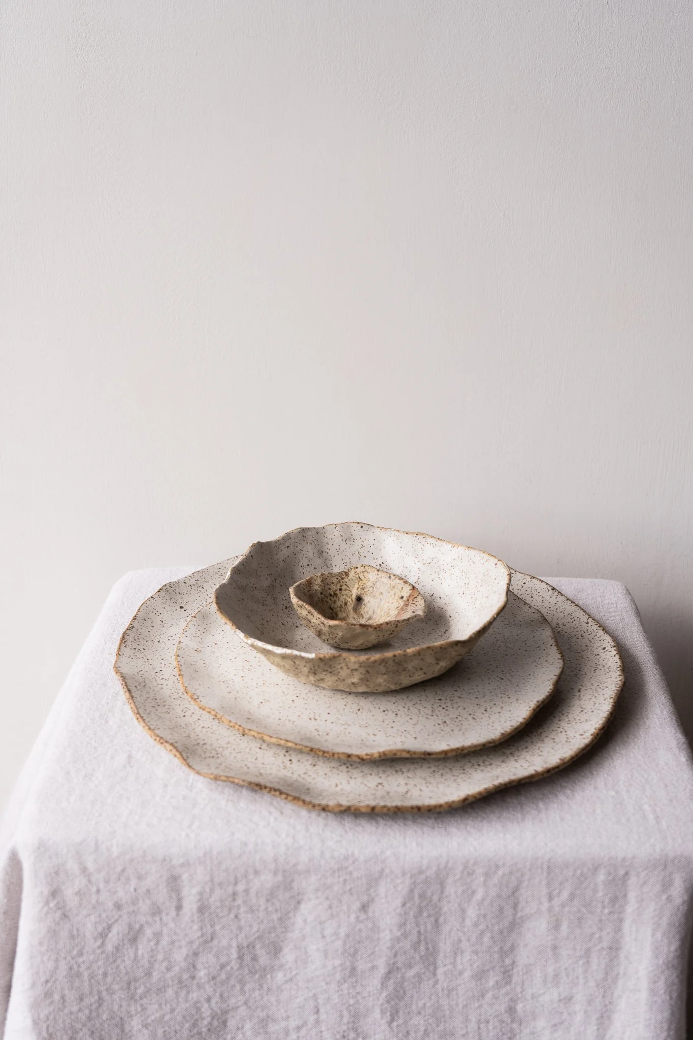 *STUDIO SALE* Speckled Clay Bundle #6 Plates & Bowls