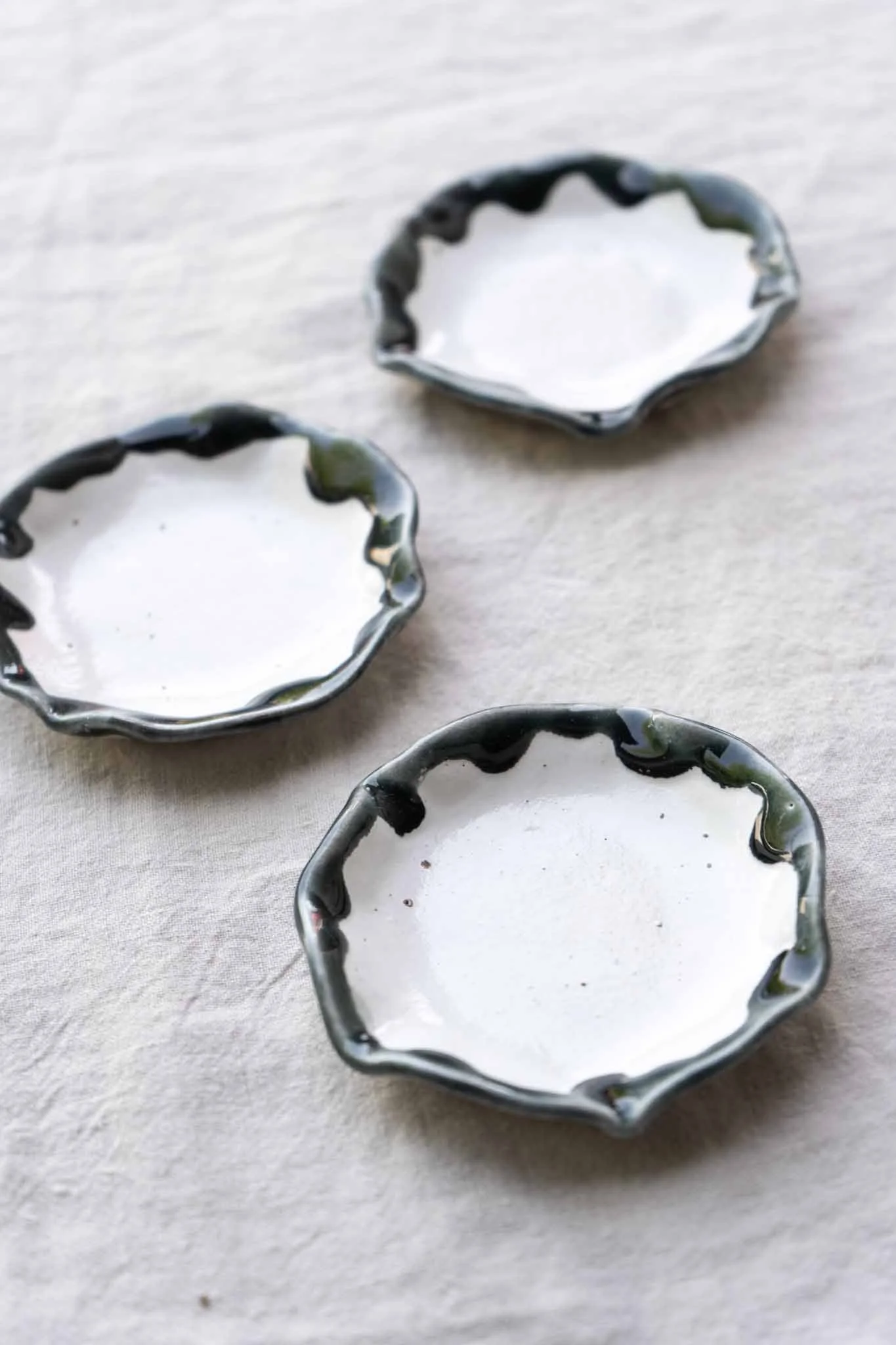 *STUDIO SALE* Small navy & white flecked dish