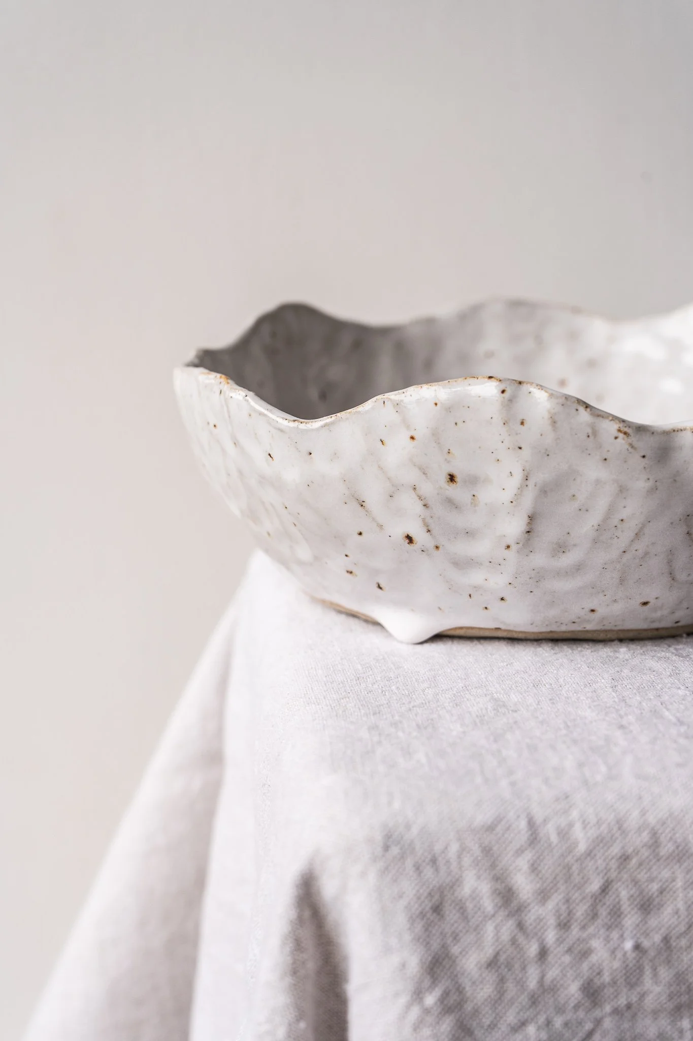 *STUDIO SALE* Speckled White Bowl #25
