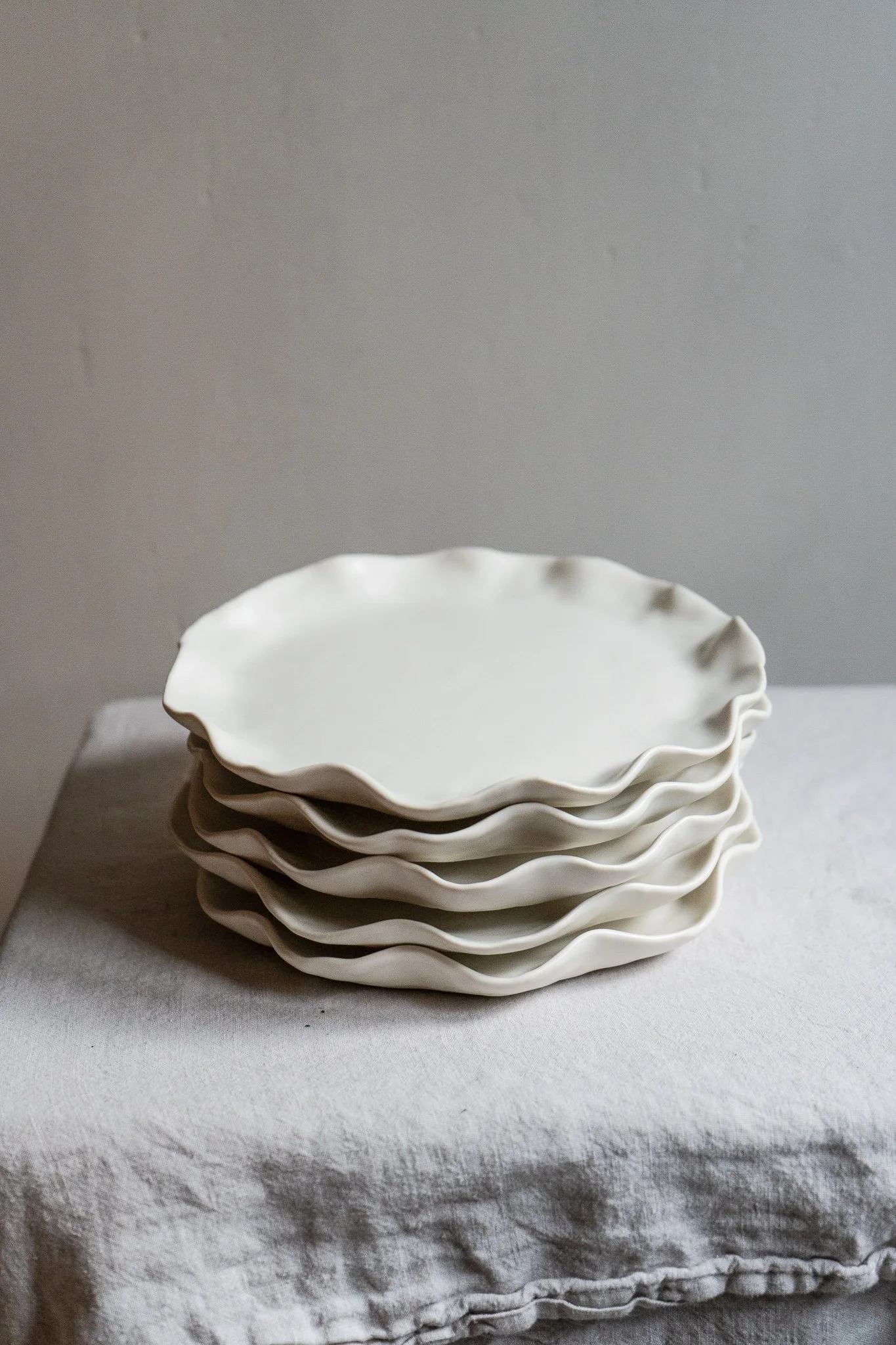 *STUDIO SALE* Porcelain Frill Side Plates 17cm - Samples