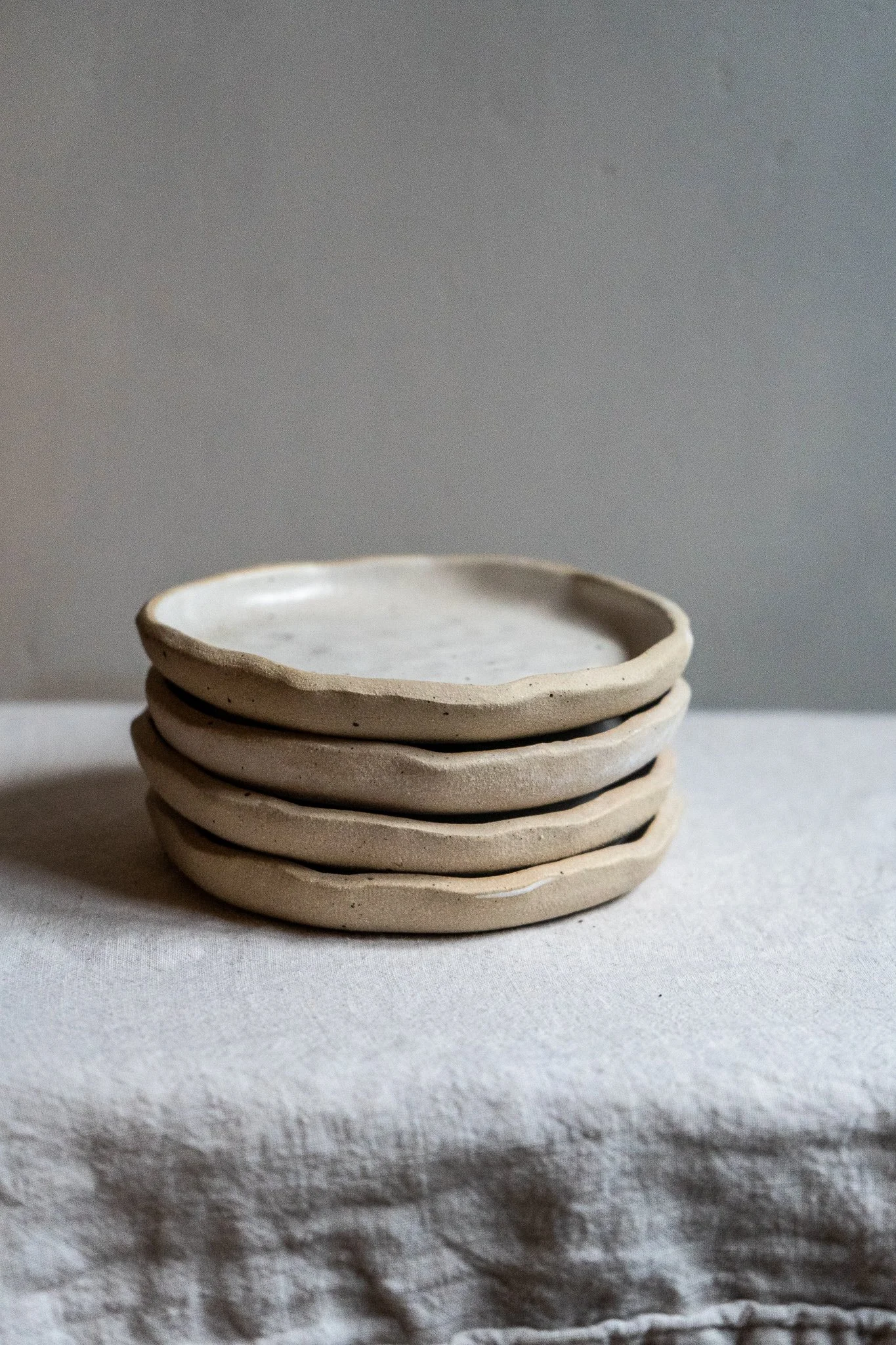 *STUDIO SALE* Small Flecked Dish with Raw Edge Rim - Archived