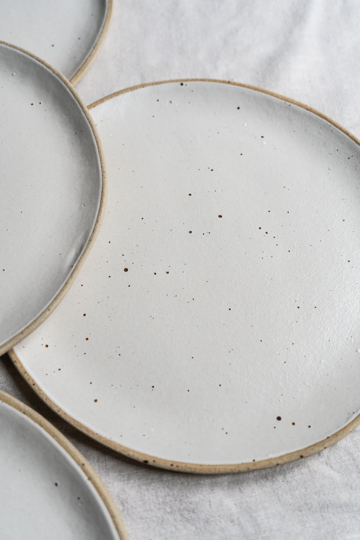 *STUDIO SALE* Speckled Dinner Plates, Smooth Rim