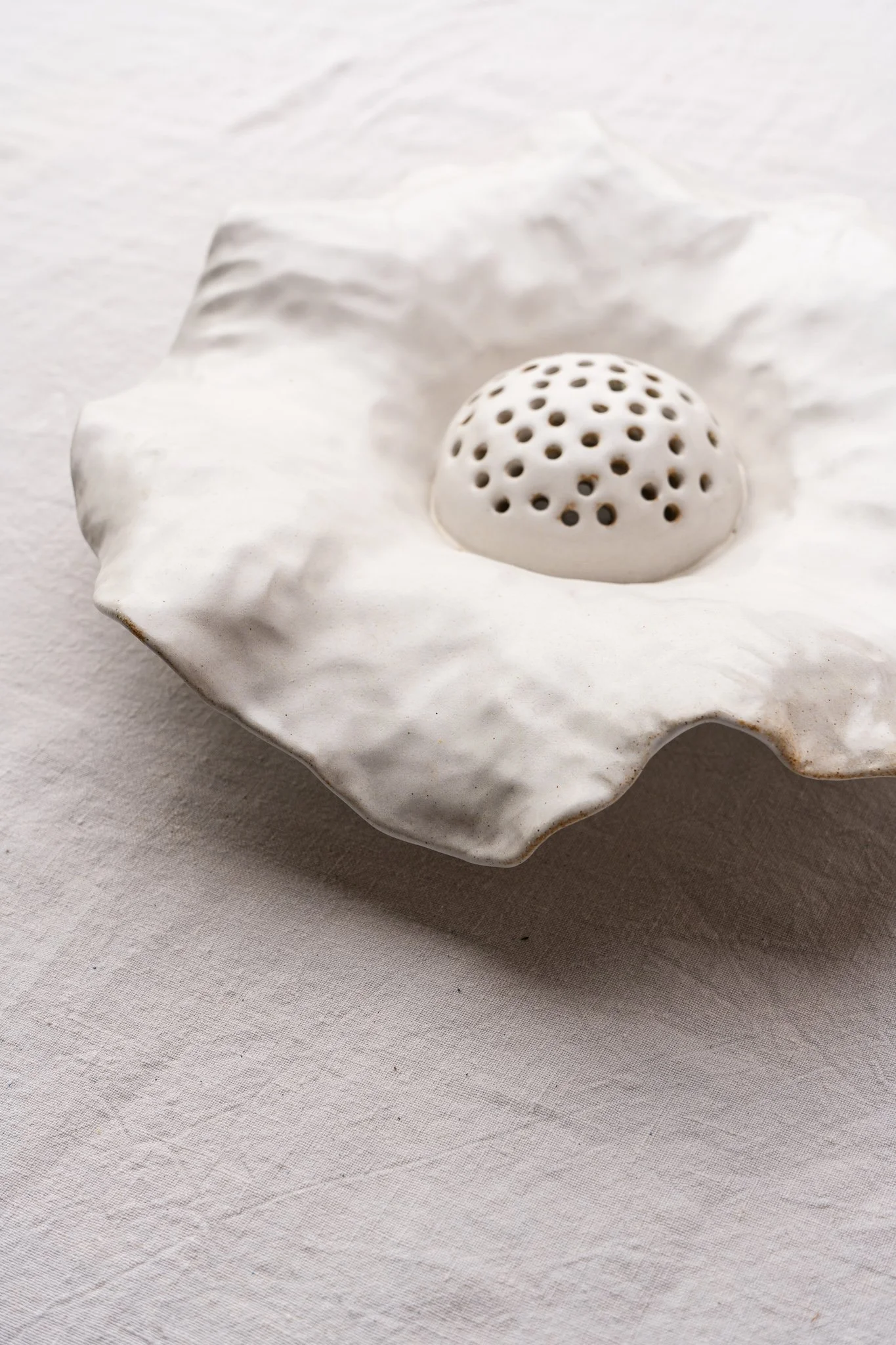 *STUDIO SALE* Matte White Glaze Mila Ikebana #7 One Off