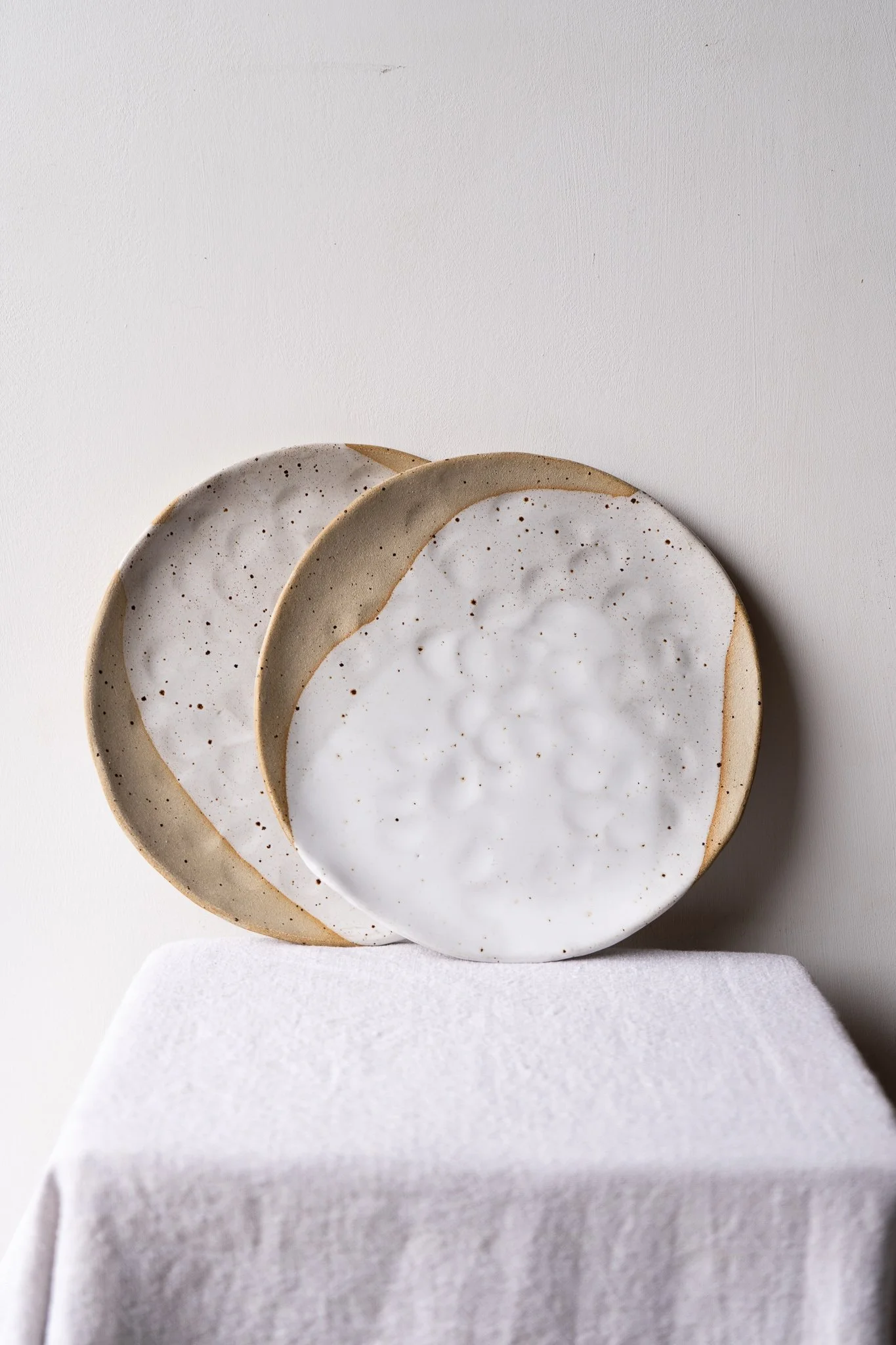 *STUDIO SALE* Glossy White Dinner Plates #31