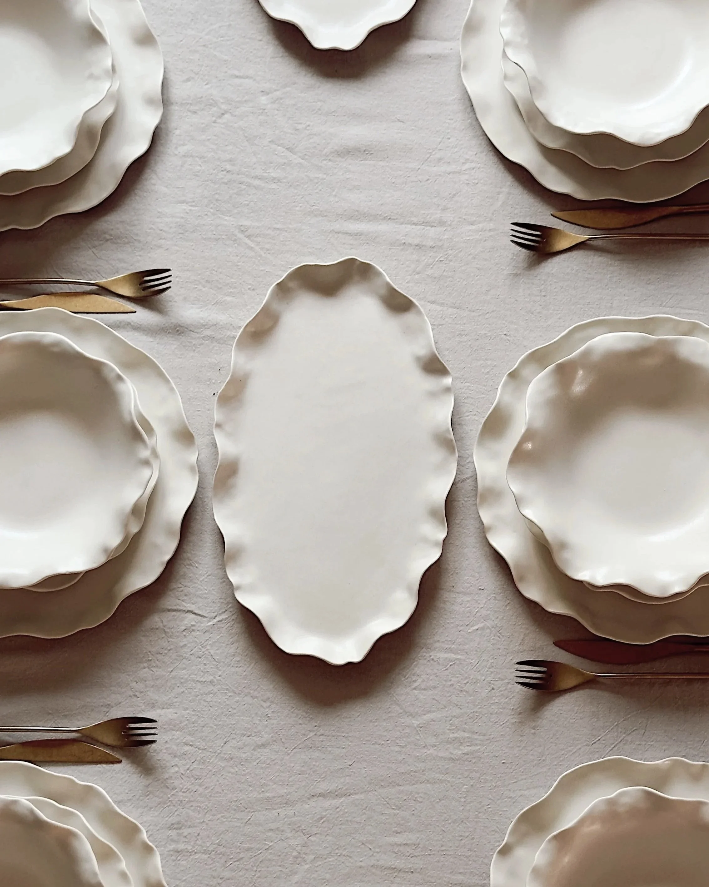 Porcelain Frill Serving Platter