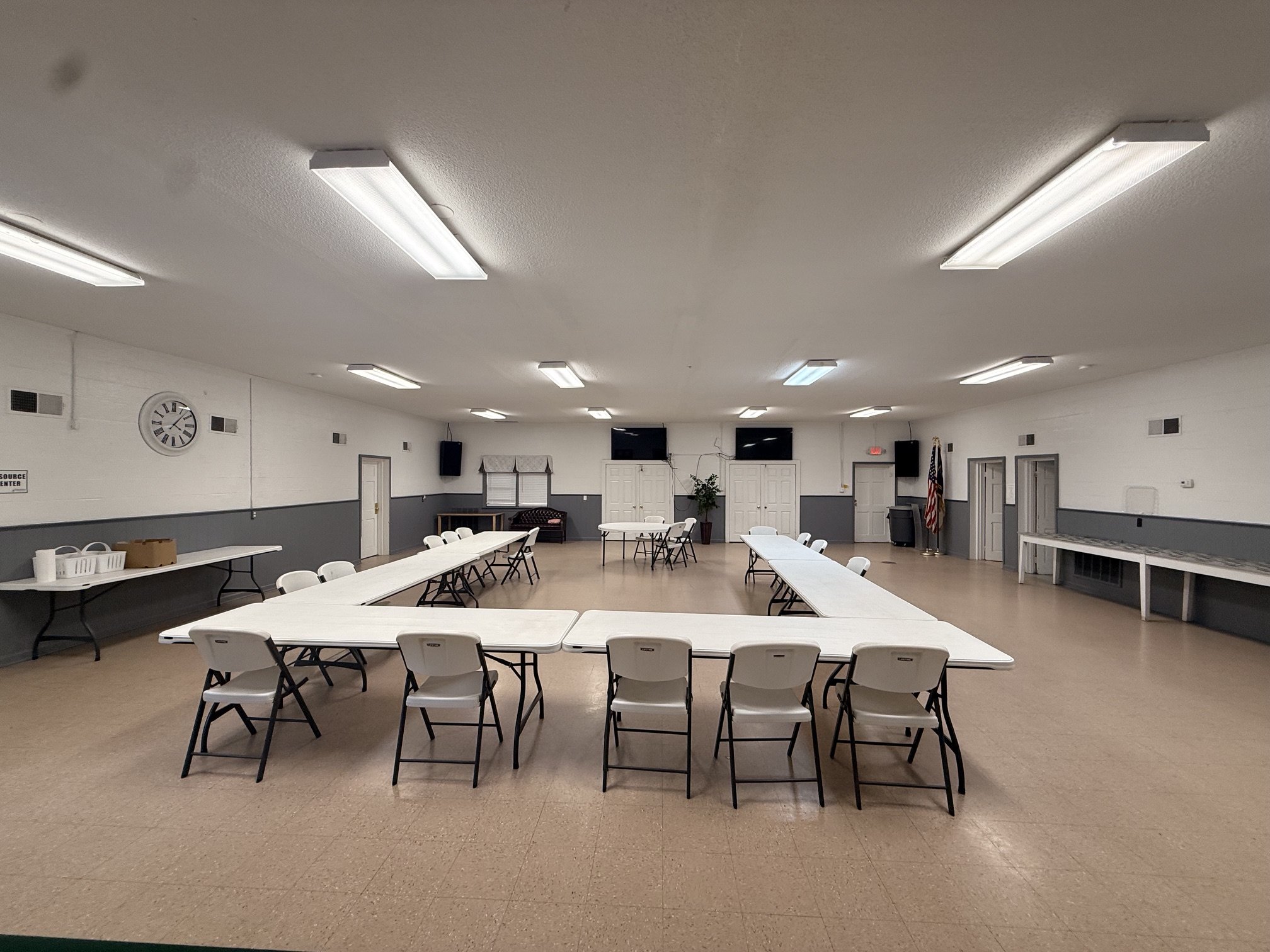 Front Entrance - Main Area - Kitchen at Pine Acres Community Center