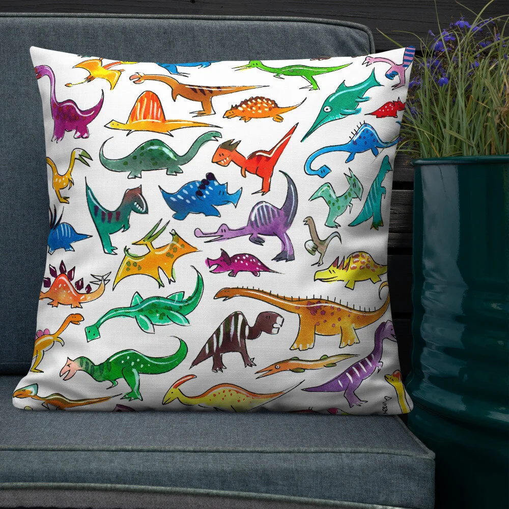 Dinosaurs Print Large Cushion