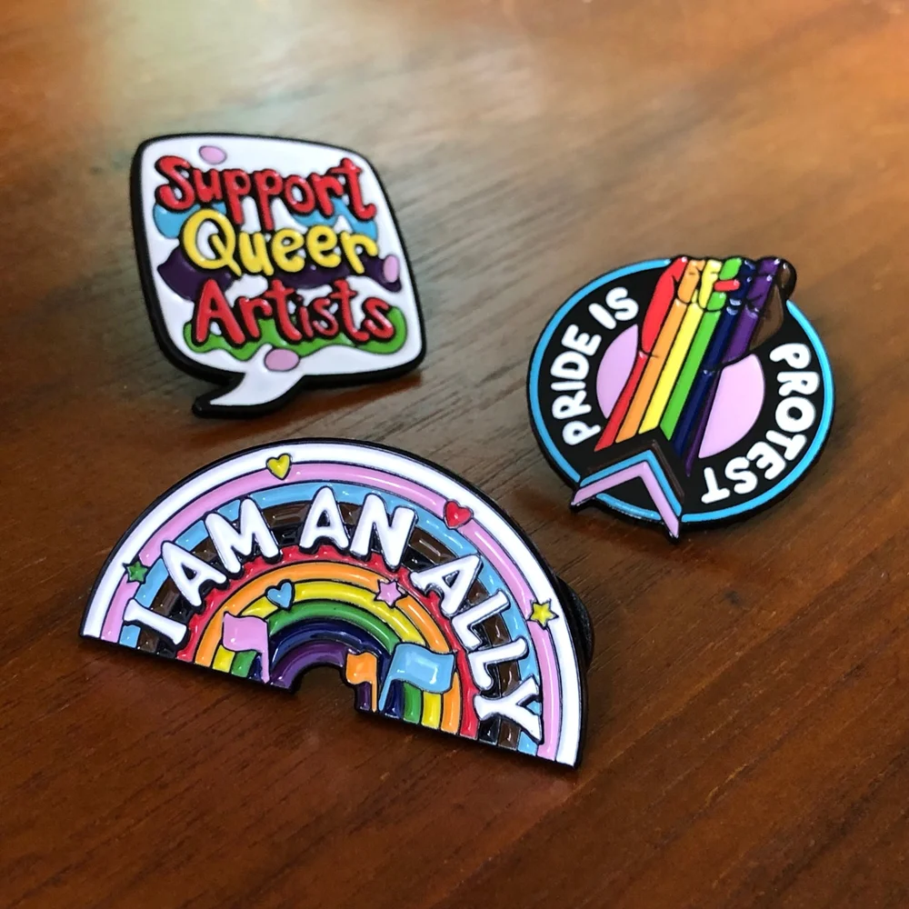 Lgbt ally pin sale