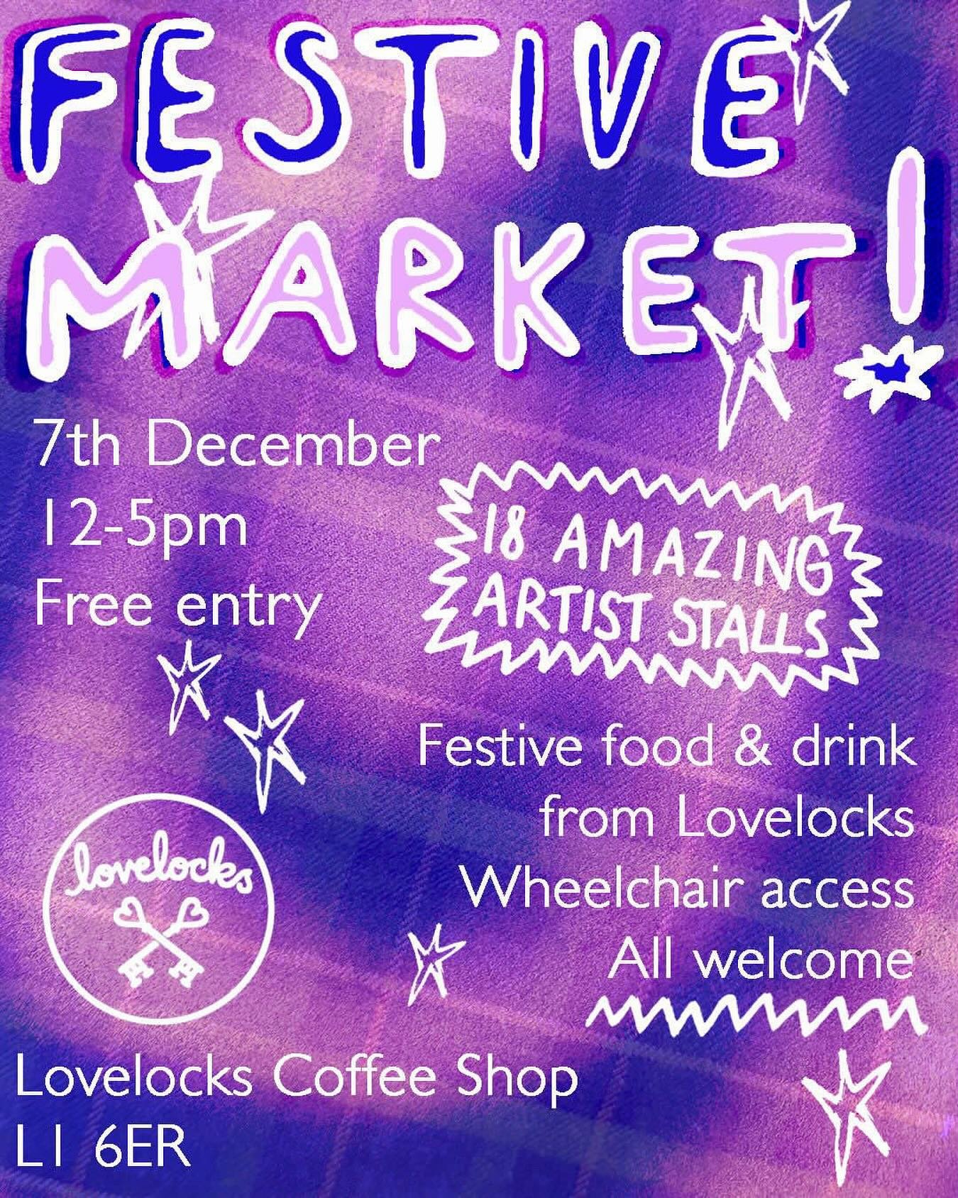 Christmas is coming to @lovelockscoffeeshop and I&rsquo;m so delighted to be part of their Festive Market on Sunday 7th December! 🎄✨

I absolutely love Lovelocks, they&rsquo;re the beating heart of the city&rsquo;s community, always offering a warm 